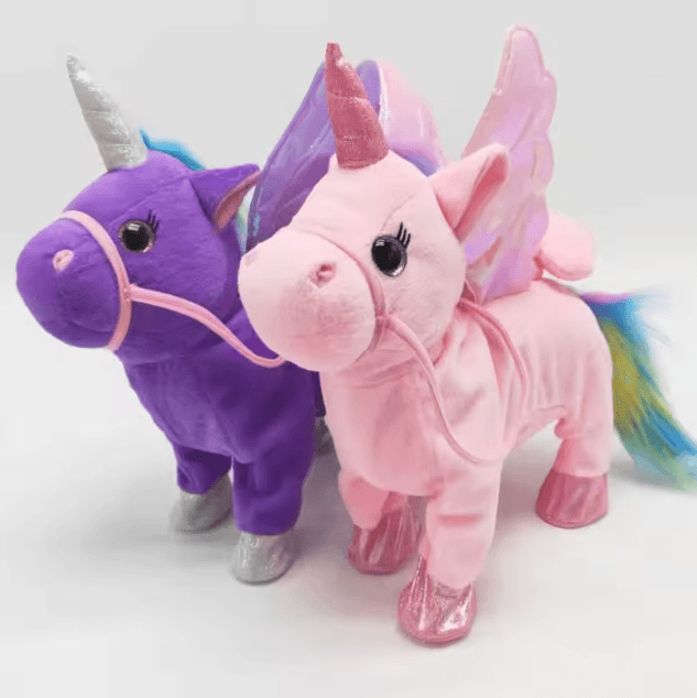 Cute Plush Electric Walking Talking Unicorn Alpaca Musical Toy For Kids 35cm dinosaur