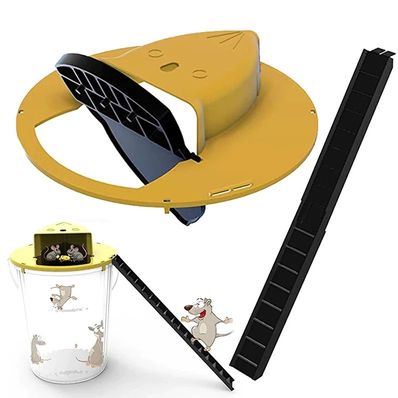 Mouse Trap Bucket Catcher, Mousetrap Slide Bucket Lid, Mouse Rat Trap Flip & Slide Mouse Trap Bucket Catcher, Mousetrap Slide Bucket Lid, Mouse Rat Trap Flip & Slide