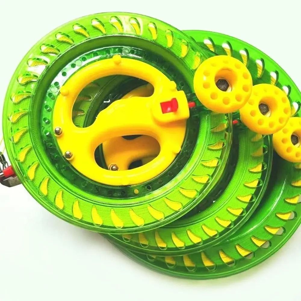 Fire Wheel Kite Reel Winder With Grip Handle 150 To 500M Line clear (18 Cm X 200 M)