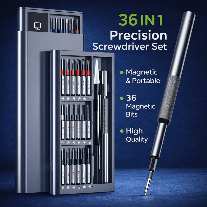 36 Bit Precision Screwdriver Set Magnetic Repair Tool Kit 36 Bit Precision Screwdriver Set Magnetic Repair Tool Kit