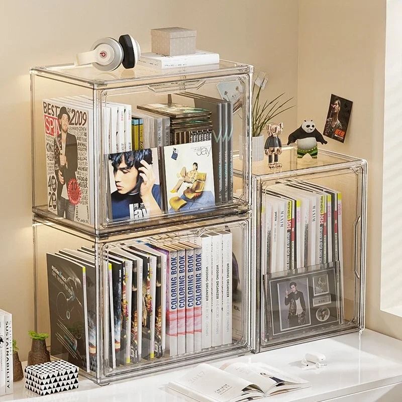 Transparent Dustproof Book And Magazine Storage Display Box xl