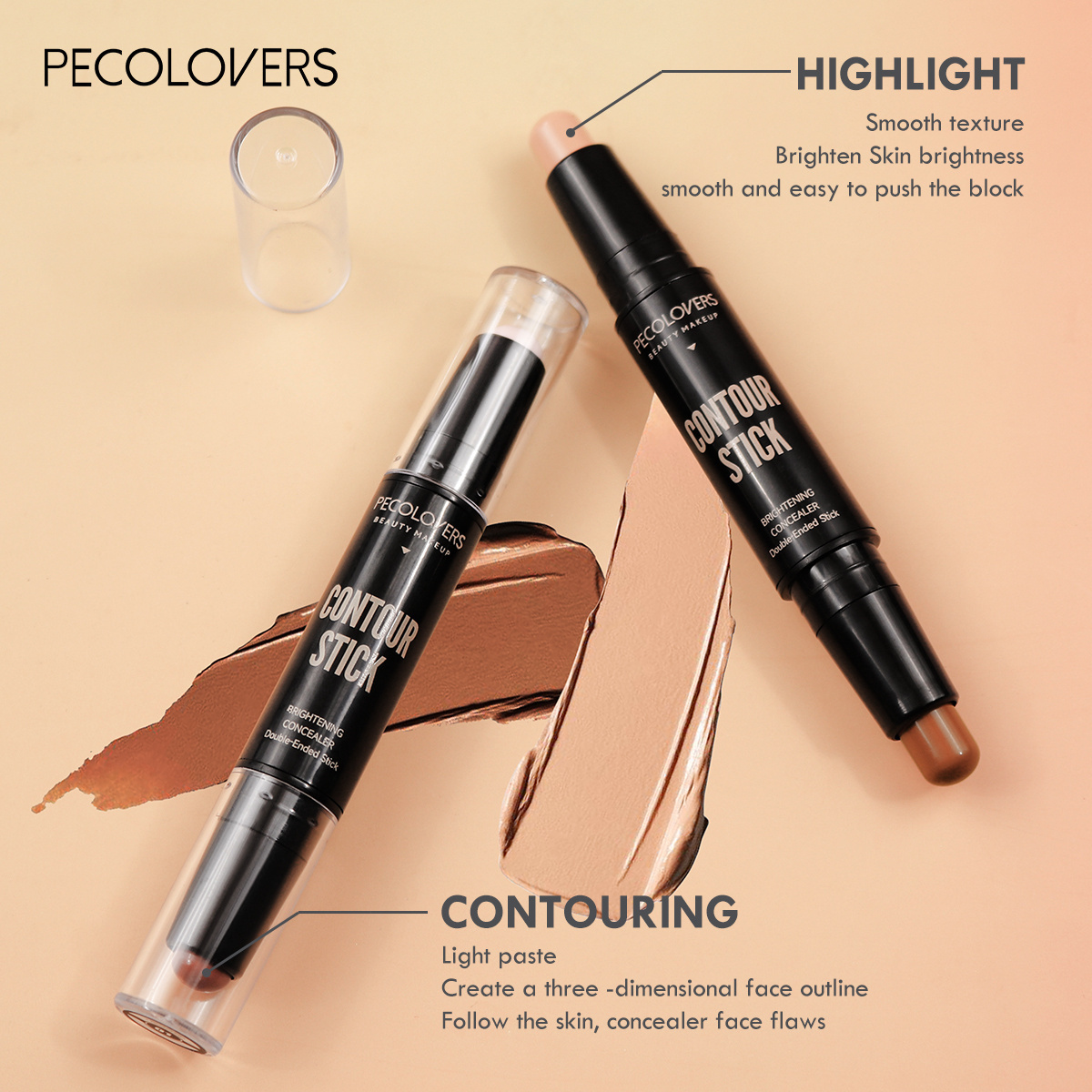 Contouring Stick Double Headed Concealer Highlighter For Nose Bridge And V Face Contouring 03