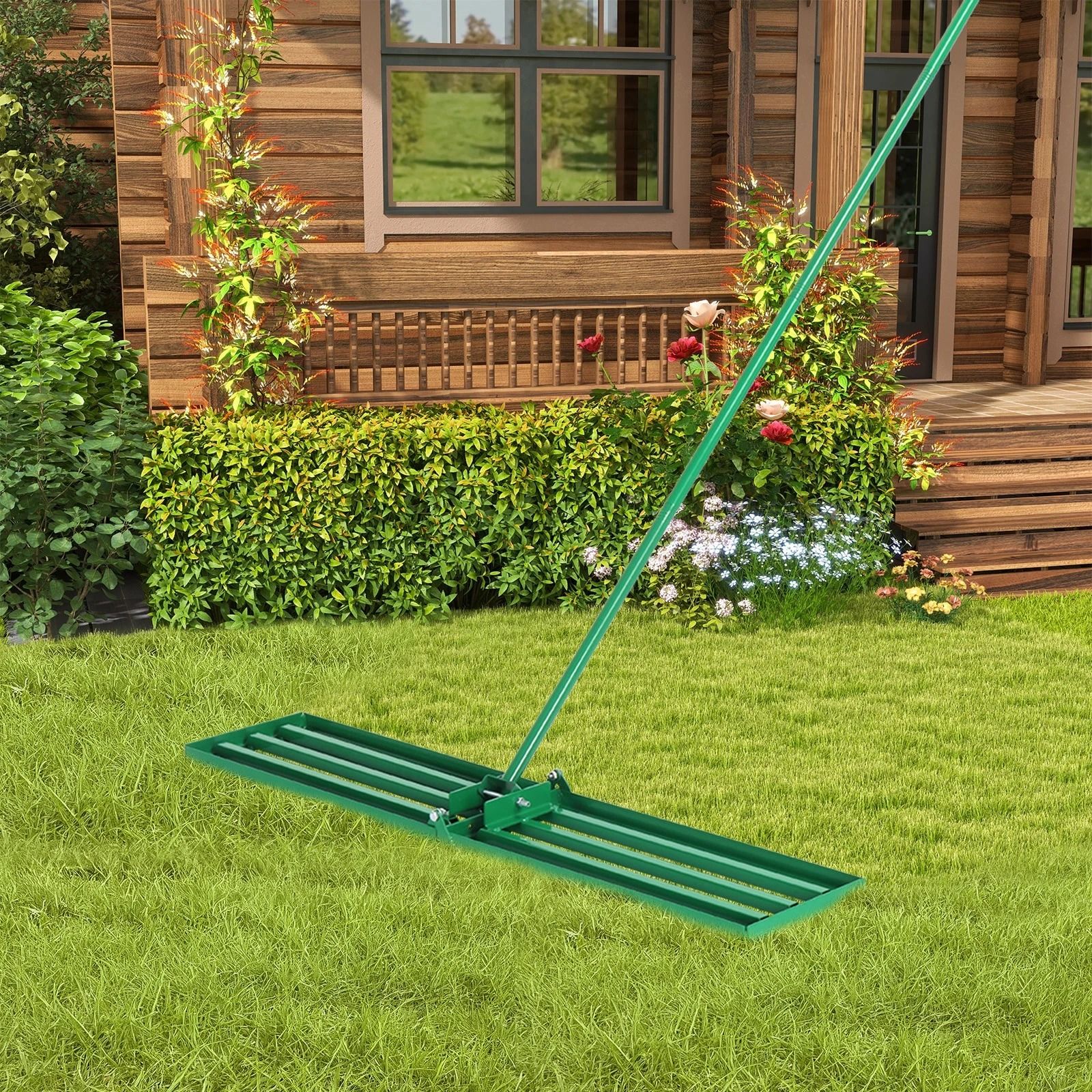 Heavy Duty Lawn Leveling Rake For Garden & Golf Course Professional Tool For Perfect Lawn & Smooth Terrain 30x10 Inch