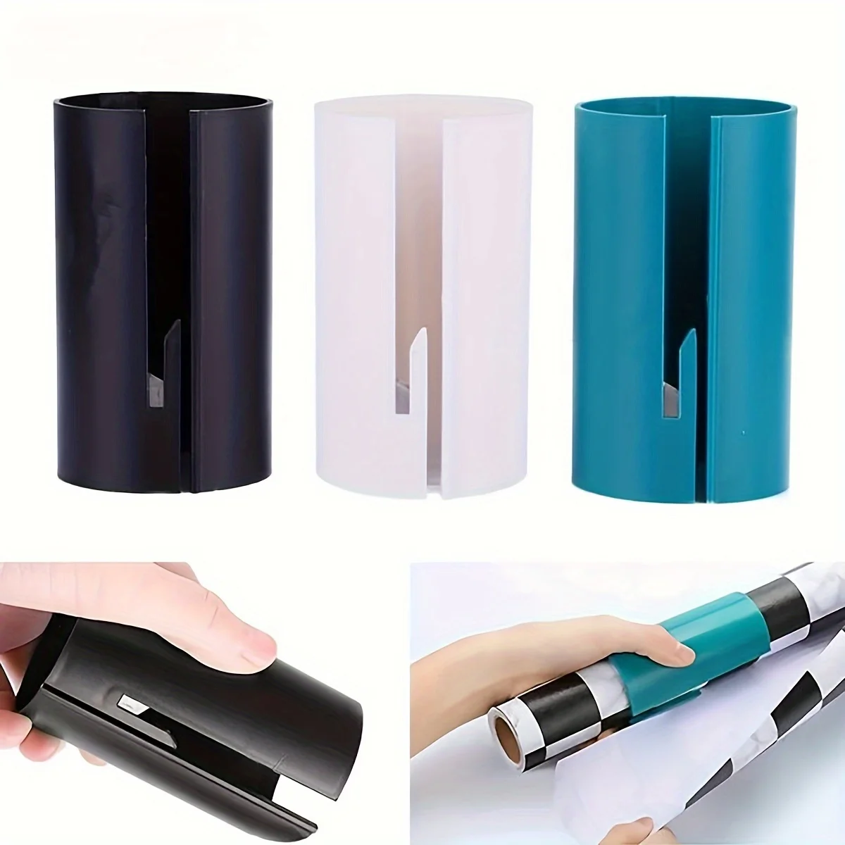 Christmas Packaging Paper Cutting Knife, Portable Mini Paper Cutting Machine, Wrapping Paper Cutter white