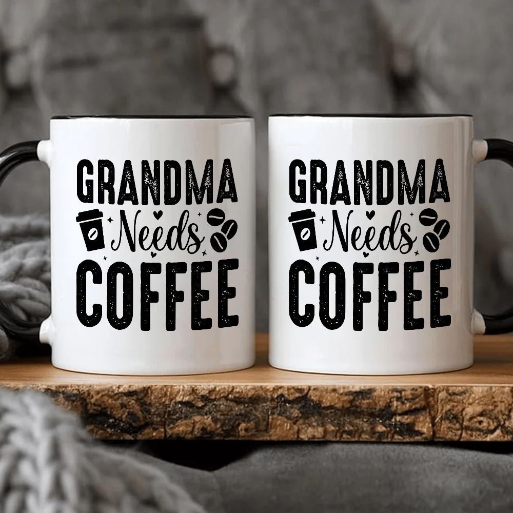 Grandma Needs Coffee Mug Funny Ceramic Coffee Cup Gift For Grandma white