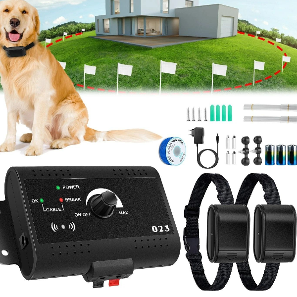Wireless Electric Dog Fence Training System With Shock & Tone Collar Adjustable, Effective Pet Containment Wireless Electric Dog Fence Training System With Shock & Tone Collar Adjustable, Effective Pet Containment