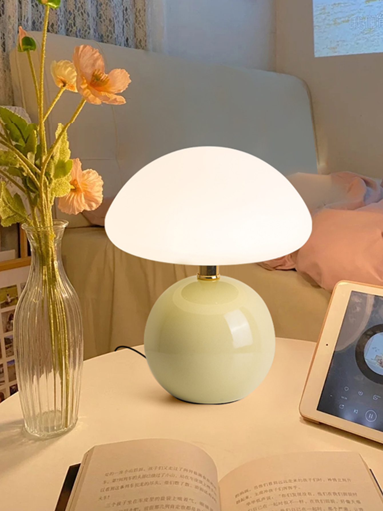 USB Socket Decorative Table Lamp Ideal Night Light For Desk Or Room Decor orange