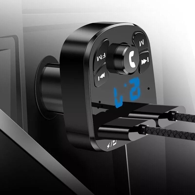 Wireless Car Bluetooth FM Transmitter With USB Charger & Handsfree Call Function Wireless Car Bluetooth FM Transmitter With USB Charger & Handsfree Call Function