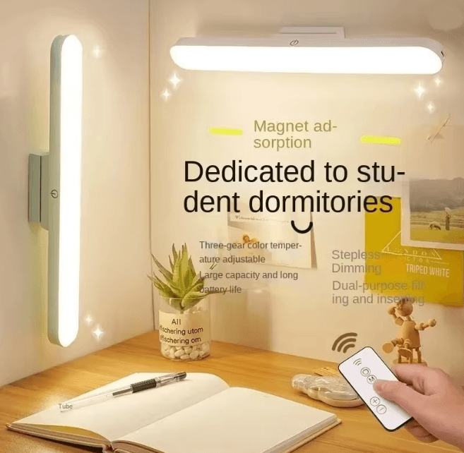 Magnetic LED Desk Lamp With Remote USB Rechargeable Eye Protection Light d