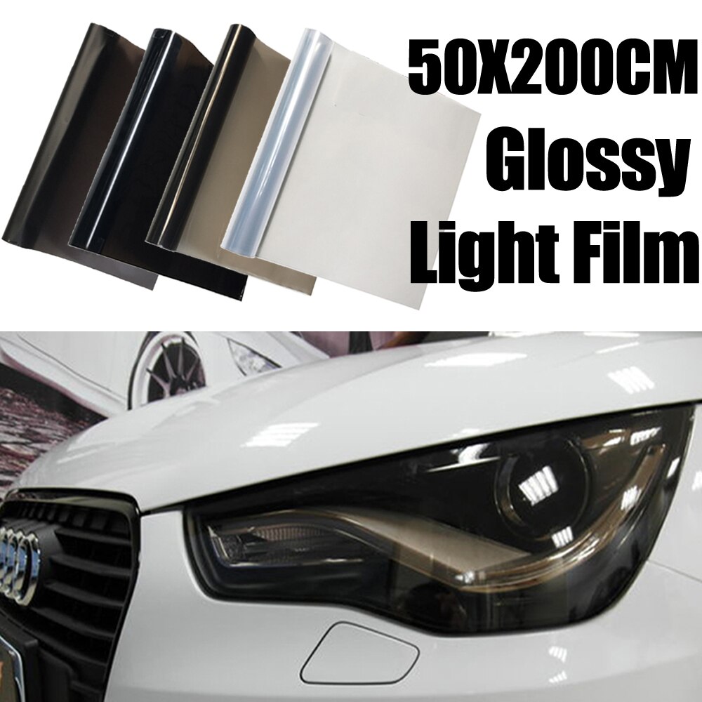 Car Headlight Tint Film Smoke Fog Light Vinyl PVC Black Tint Waterproof Car Sticker Accessories transparent