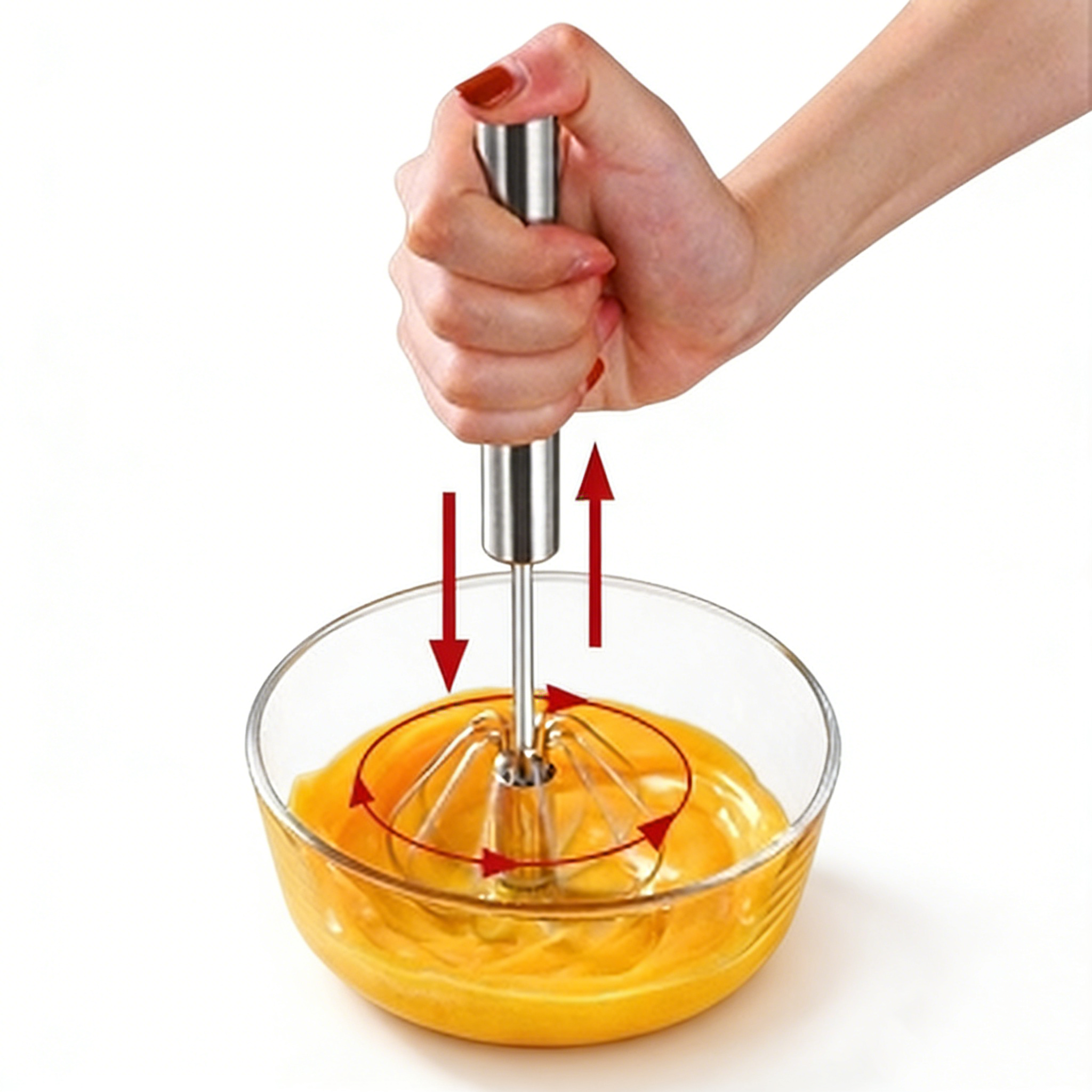 Manual Handheld Blender For Batter, Sauce, Eggs, Baby Food, And Baking Battery Free, Easy Mixing Tool Manual Handheld Blender For Batter, Sauce, Eggs, Baby Food, And Baking Battery Free, Easy Mixing Tool