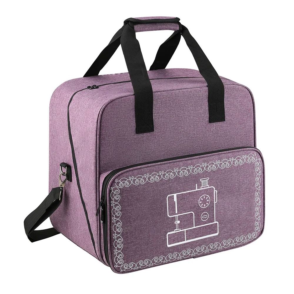 Large Capacity Sewing Machine Bag Portable Thread And Yarn Storage Tote purple