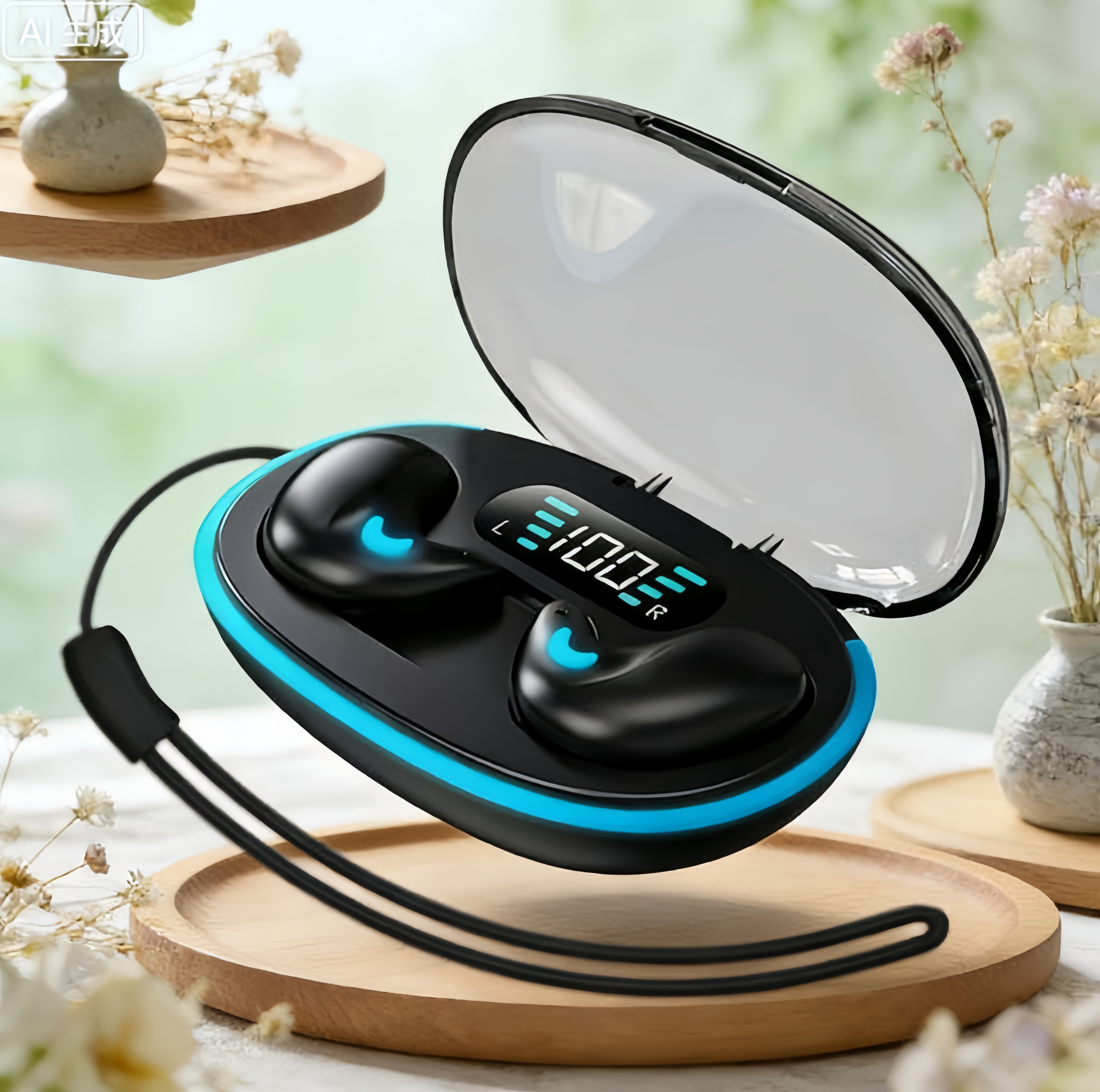 Ultra Slim Sleeping Bluetooth Earbuds Wireless Bluetooth Earphones With Hi Fi Stereo Sound pink