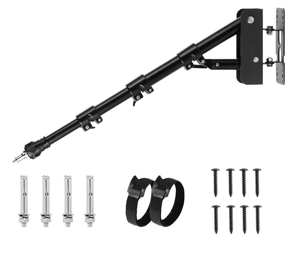 Adjustable Wall Mount Boom Arm For Photography, Light Moonlight Support, Boom Arm For Strobe Light, Camera Adjustable Wall Mount Boom Arm For Photography, Light Moonlight Support, Boom Arm For Strobe Light, Camera