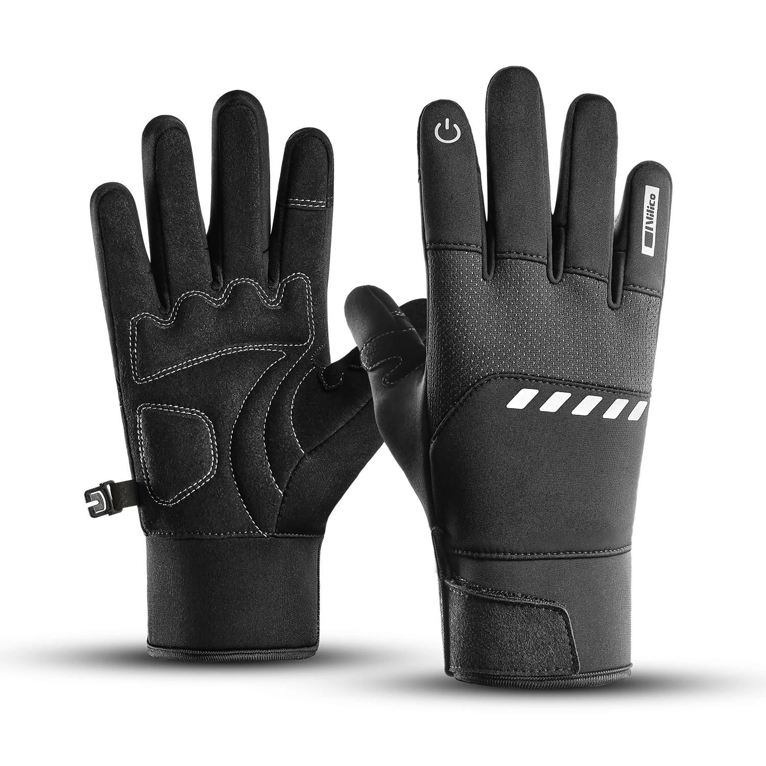Mens Winter Waterproof Cycling Gloves Outdoor Thermal Sports Protection gray l