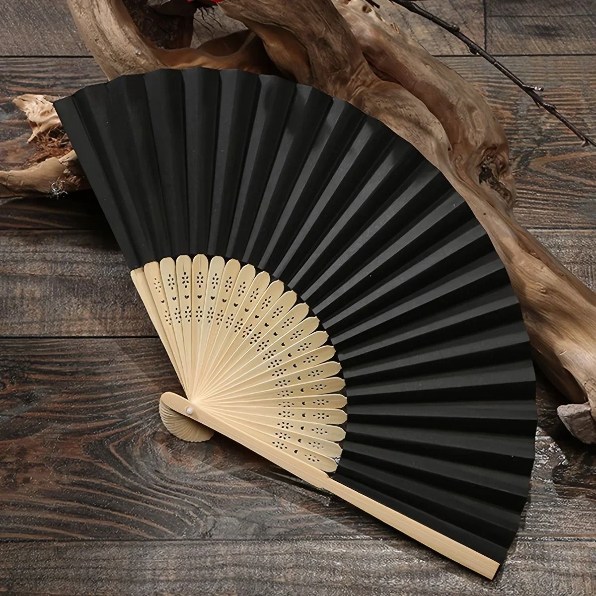 Multi Colored Bamboo Folding Hand Fan For Weddings And Parties 03