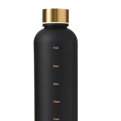 Motivational Time Marker Water Bottle Reusable Leakproof Fitness & Travel Companion pink