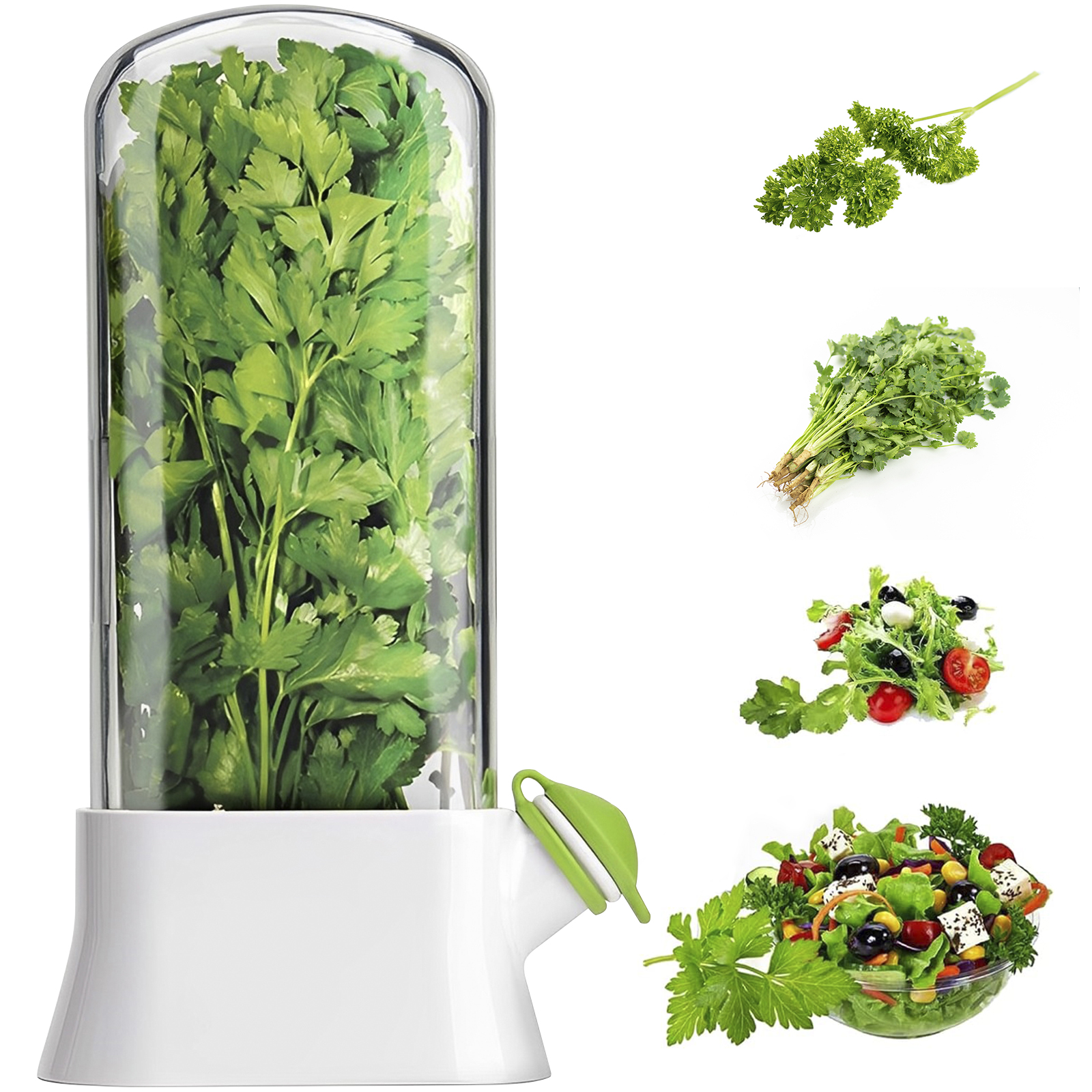 Vegetable Preserving Bottle For Kitchen, Herb Saver For Refrigerator, Fresh Herb Keeper Pod, Cilantro Saver Container 1pc