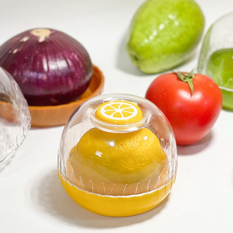 Creative Kitchen Refrigerator Storage Box For Vegetables, Fruits, Avocado, Onion, Tomatoes, Lemon Fresh Keeping orange