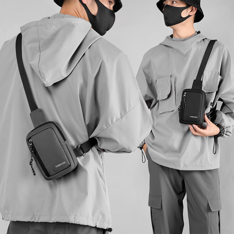 Casual Crossbody Messenger Bag For Men Black Oxford Shoulder Handbag For Travel & Daily Use khaki