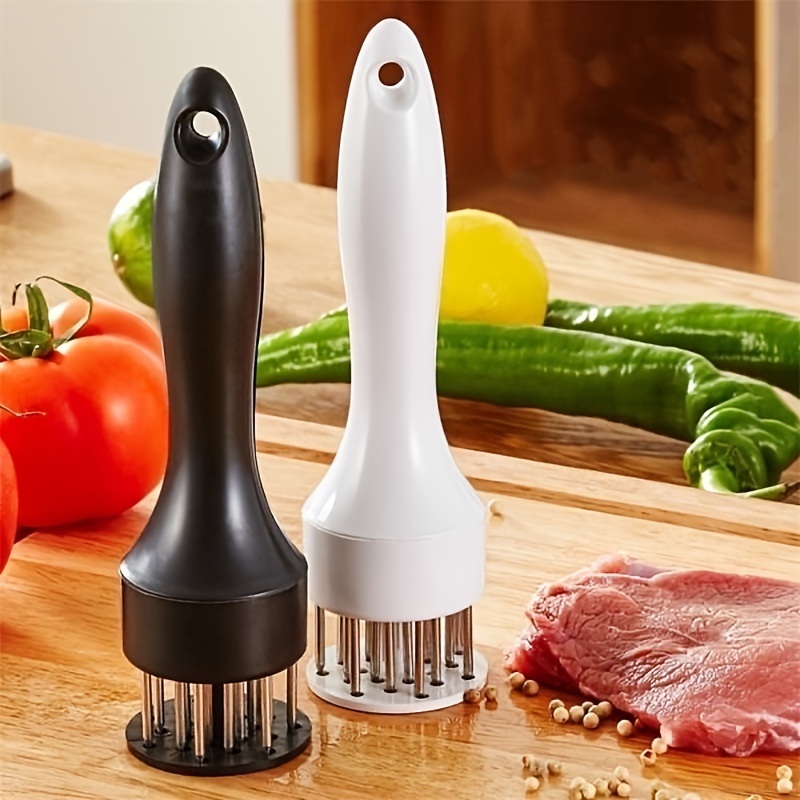 Stainless Steel Steak Meat Tenderizer Hammer Needle Household Tendon Breaker Tool For Daily Meat Punching black