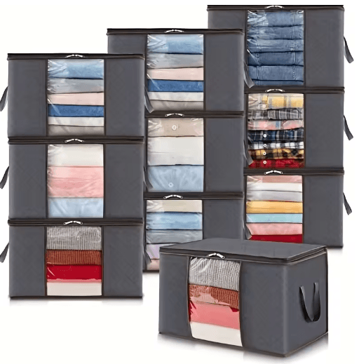 Foldable Closet Clothes And Blanket Storage Organizer Bag 1pcs 60l