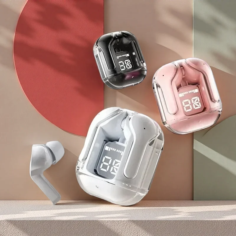 Transparent Wireless Bluetooth Headset Sound Wireless Earphones green