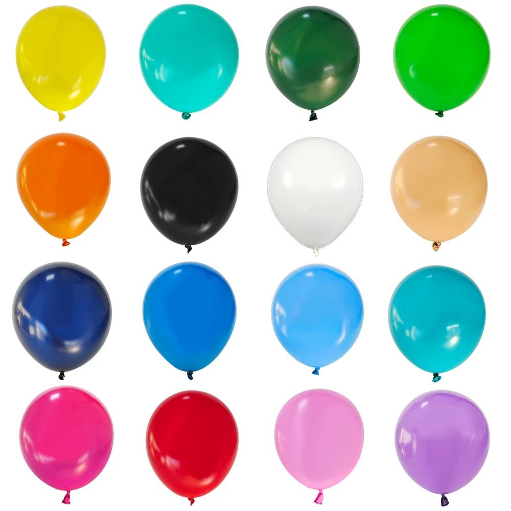 Premium Matte Latex Balloon Set | 10 Piece Multi Size Pack yellow 12in