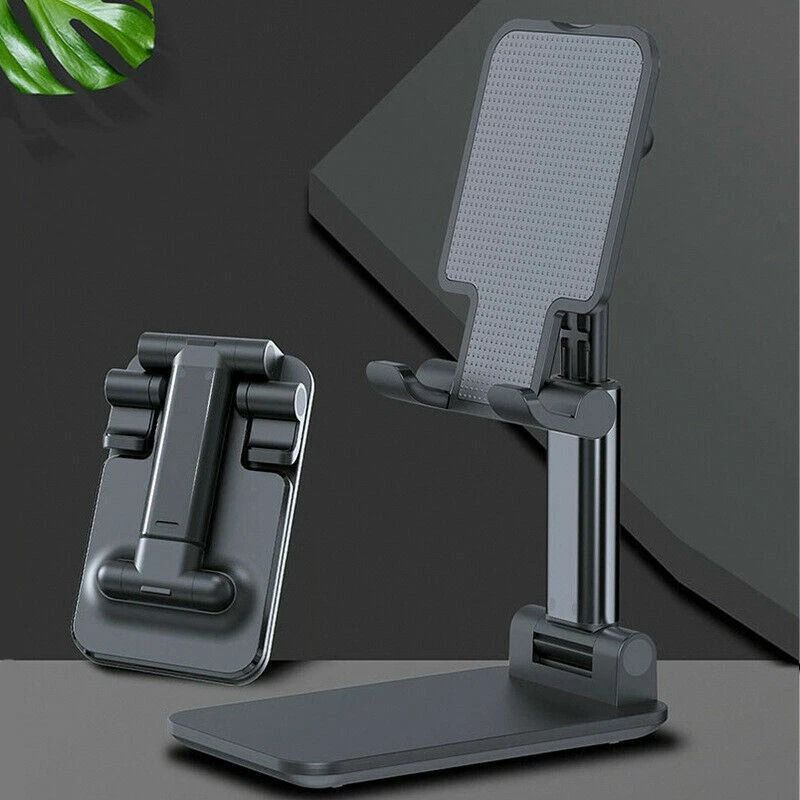 Adjustable Cell Phone Tablet Stand Universal Desktop Holder Mount For Mobile Phones, IPads & IPhones black