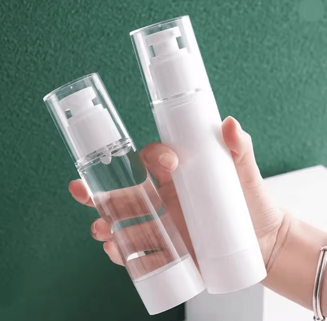 Clear Airless Pump Bottle Travel Size Cosmetic Cream Dispenser a 1pc