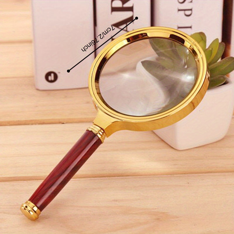 Metal Magnifying Glass, 50x High Definition Handheld Magnifier For Reading, Scientific Use 3.15 Inches