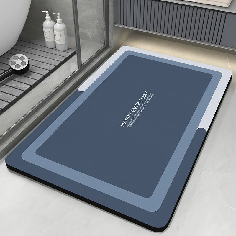AquaStone Quick Dry Diatomite Bath Mat Absorbent Anti Slip Bathroom Floor Rug 17 19.7 X 31.5 In