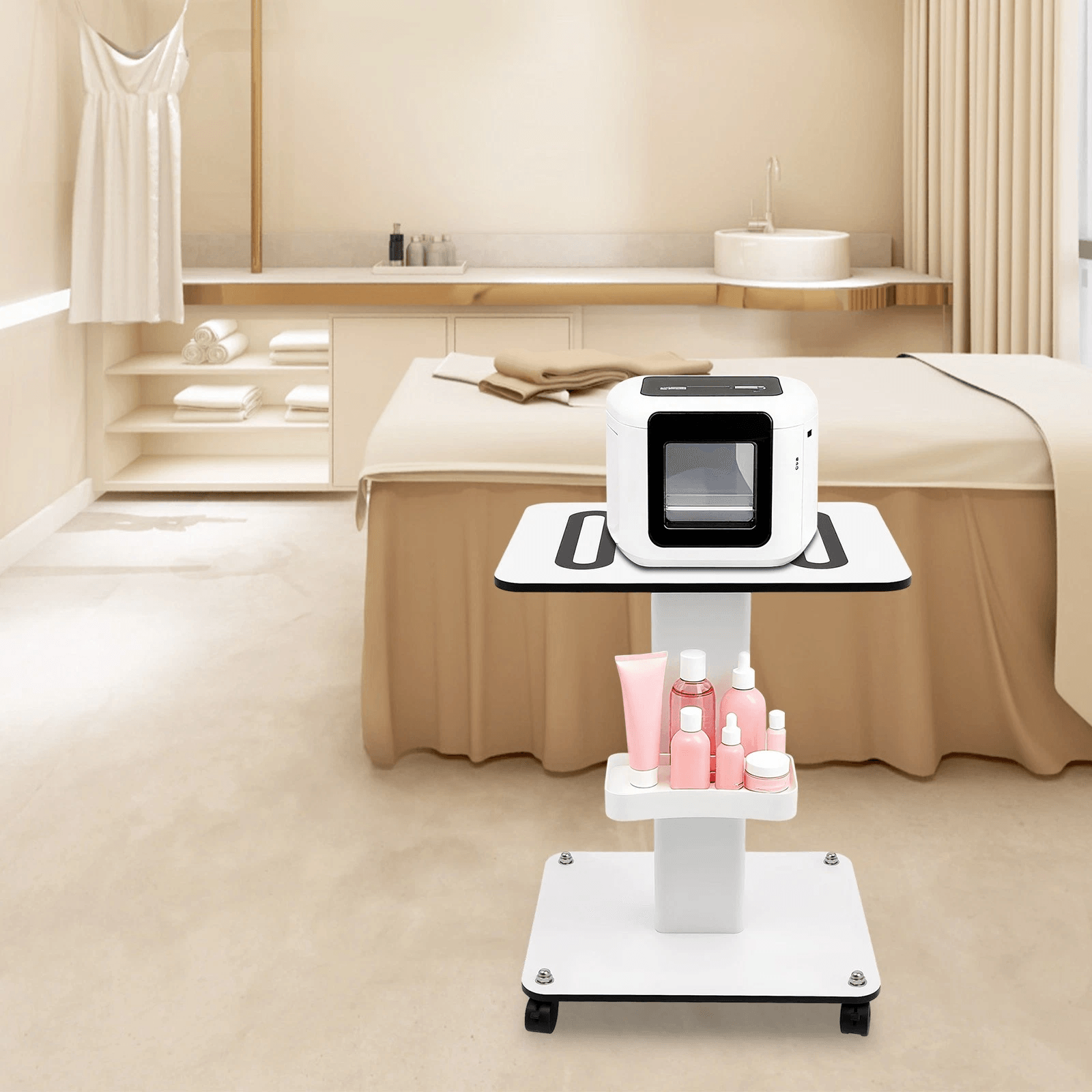 Spacious Beauty SPA Organizer, Rolling Salon Trolley Cart With Wheels Spacious Beauty SPA Organizer, Rolling Salon Trolley Cart With Wheels