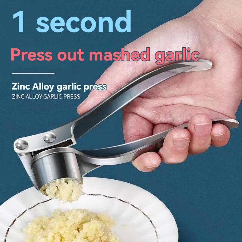 Stainless Steel Garlic Punch Anti Skid Thickened Clip Manual Pull Type For Quick Garlic Pressing Stainless Steel Garlic Punch Anti Skid Thickened Clip Manual Pull Type For Quick Garlic Pressing