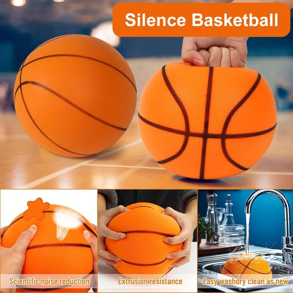Silent Indoor Dribbling Basketball High Bounce Foam Training Ball 21 Cm