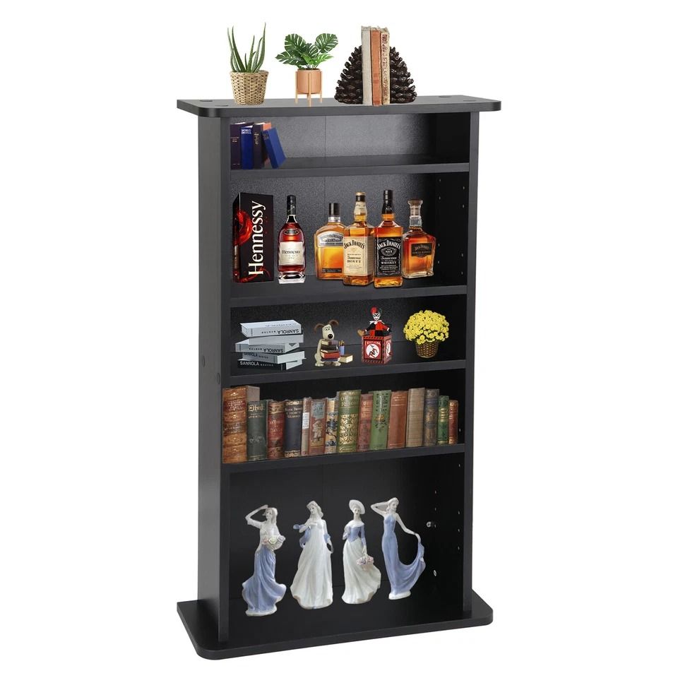 Tier CD Media Storage Cabinet, Adjustable DVD Book Shelf With Customizable Display, Spacious And Durable Tier CD Media Storage Cabinet, Adjustable DVD Book Shelf With Customizable Display, Spacious And Durable