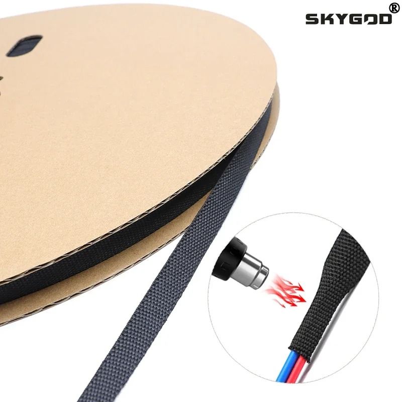 PET Braided Cable Sleeve High Performance Heat Shrink Tube & Flame Retardant Wire Protection Wrap 20m 16mm