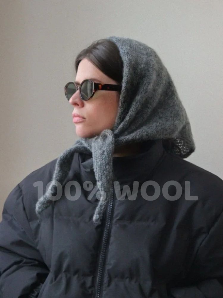 Luxury 100% Wool Winter Shawl For Women Long Warm Cashmere Feel Hijab & Pashmina Wrap db031 05 23.6 X 51.2 In