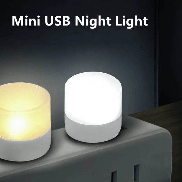 Mini USB Night Light Warm White LED Reading Light For Laptop, Power Bank & Bedside 10pcs Warm