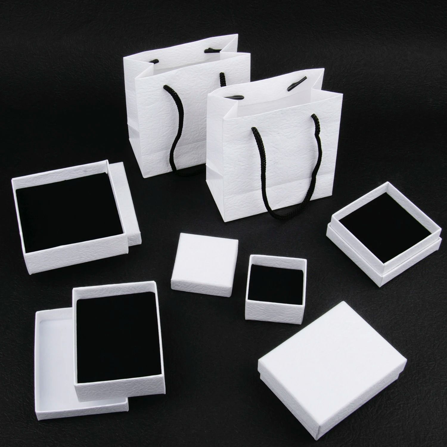 Square Jewelry Organizer Box High Performance White Kraft Paper Display & Gift Boxes For Engagement Rings & Accessorie box 2 7 X 7 X 3 Cm