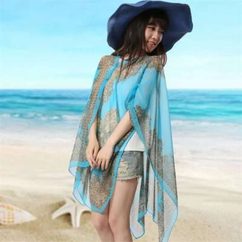 Breezy Sunshield Beach Cover Up Cardigan Womens Beach Cover Up, Sun Protection Cardigan, Lightweight Chiffon Kimono bk