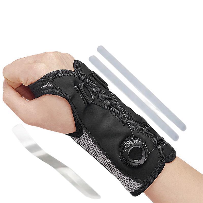 Carpal Tunnel Wristband, Adjustable Wrist Support Orthopedic Brace For Tendonitis, Arthritis, Gym Sports, Splint black right