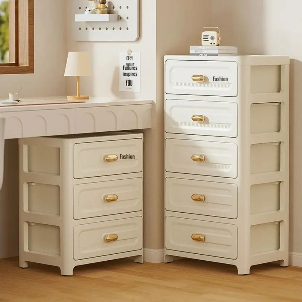 EuroStack Rolling Multi Layer Storage Cabinet Stackable PP Drawer Organizer With Wheels 5 Layer B