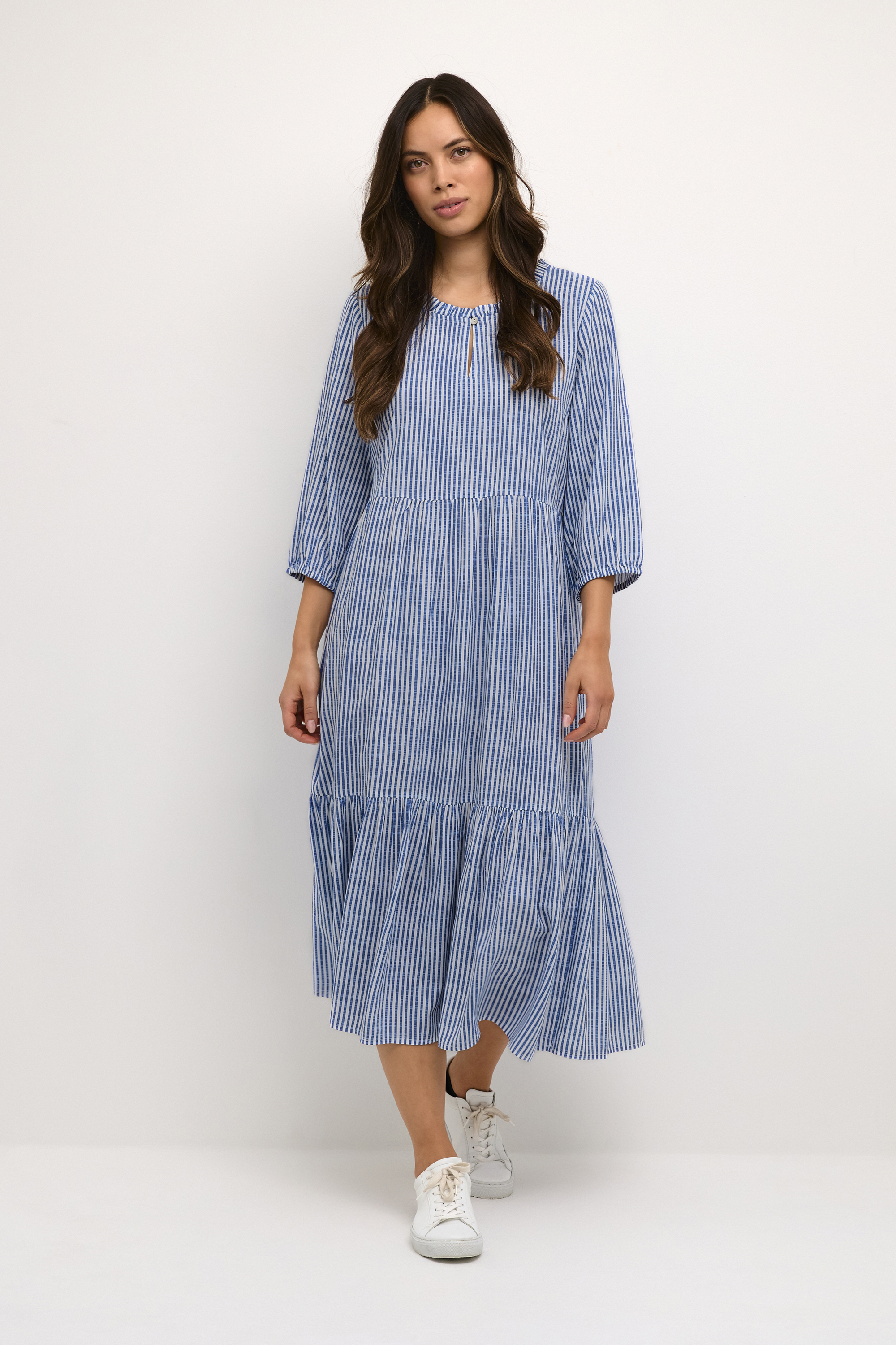 Kleid A-shape blue white EU 46 / UK 18