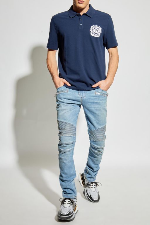 Jeans With Logo - Blue - Balmain Jeans