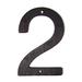 Smedbo 5 in. Villa House Number Brass/Metal in Yellow | 4.75 H x 1.25 W x 0.25 D in | Wayfair V022