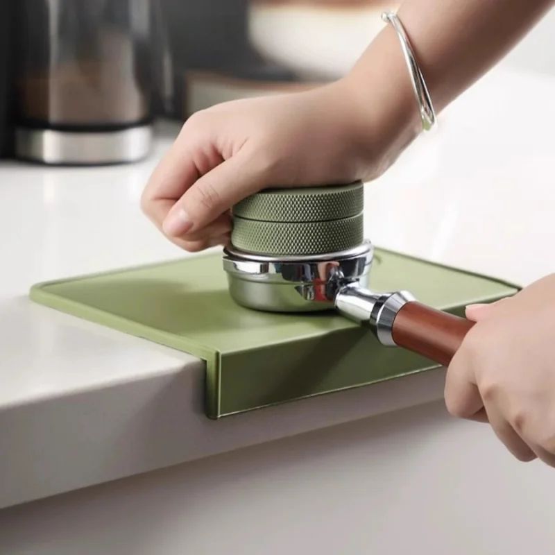 1pcCoffee Presse Pulver Pad Silikon Kaffee Tisch Ecke Protector Nicht-Slip Kaffee Pulver Hammer Pad Kaffeemaschine Pad Image