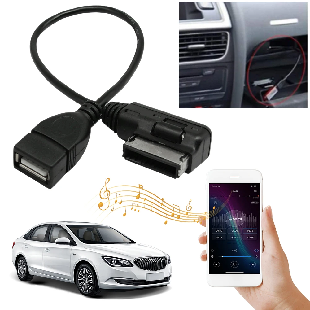 Audio AUX Adapter Datenkabel Musik MDI MMI AMI zu USB Buchse Schnittstelle AMI MMI USB AUX Kabel für Audi A6L Q5 Q7 A8 S5 A5 A4L A3 Image