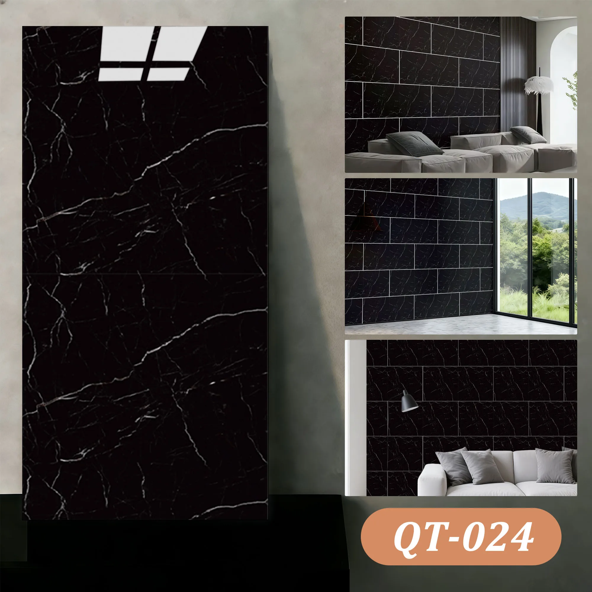 20-40-60 Stück, 30x60cm, 3D-Aufkleber, Raumdekoration, abnehmbar, Wandaufkleber mit Marmormuster, DIY, wasserfest, PVC-Material. Image