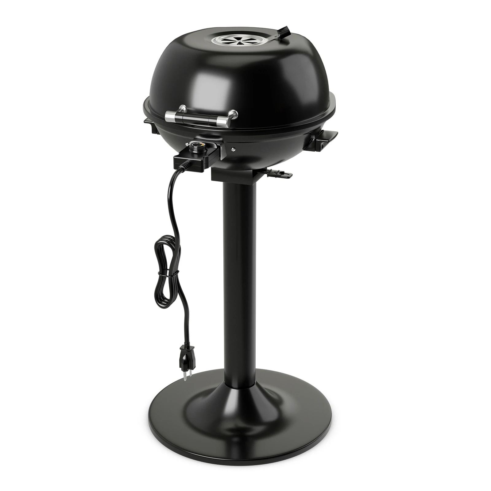 Elektrogrill 1600 W Freistehender Grill mit 2-Zonen-Grillplatte, Elektrischer BBQ-Grill 93 ° C - 219 ° C mit Ständer Image